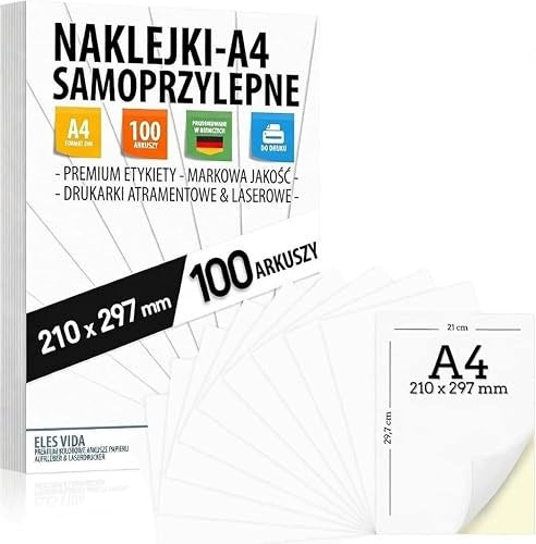 SELF ADHESIVE LABELS A4 MATTE 100 PCS DIY UNIVERSAL PRINTING for Home Manufacturer code SWC5908201119406