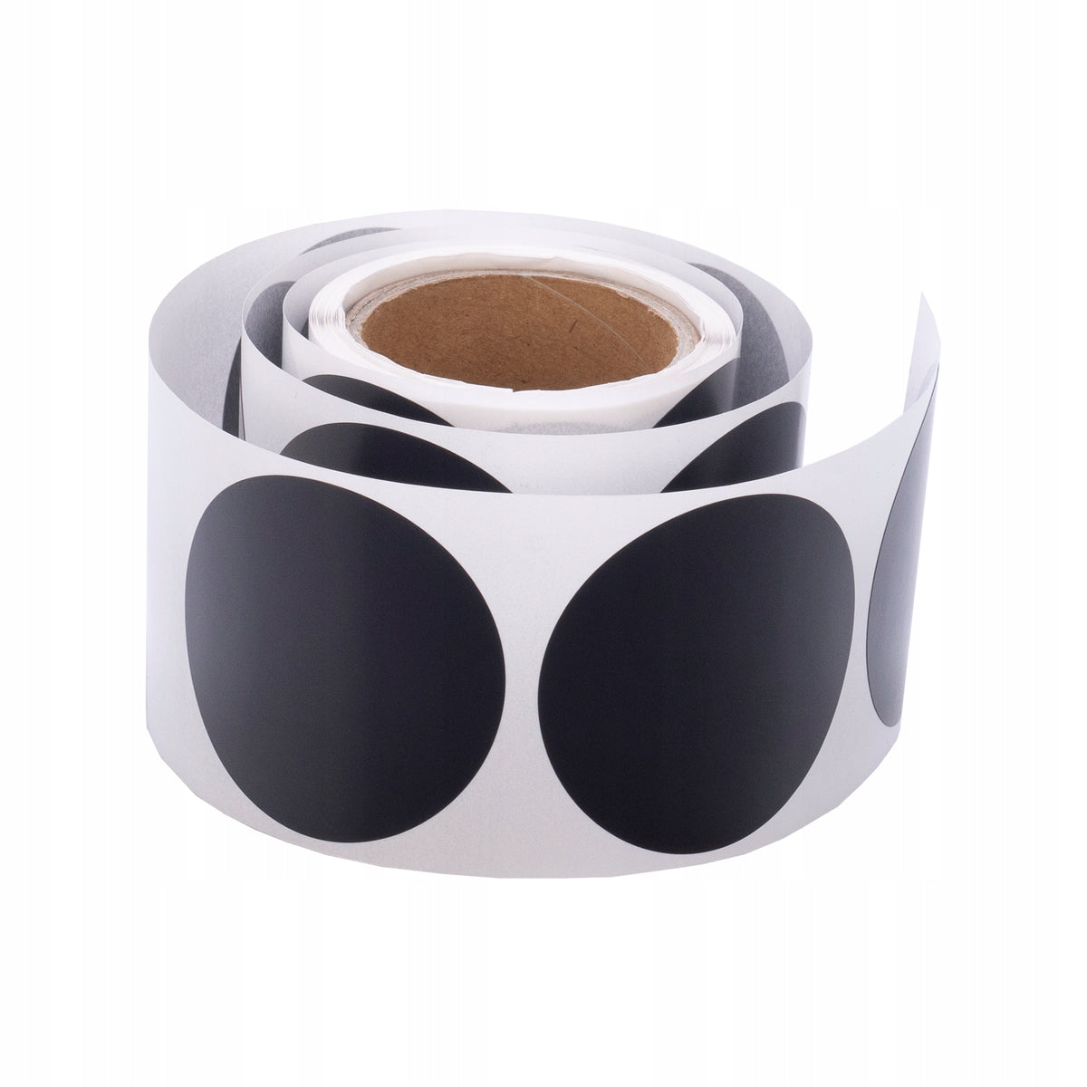 SELF ADHESIVE LABELS BLACK ROUND stickers decorative jars 47mm 100pcs