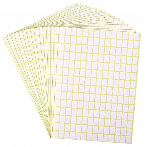 SELF-ADHESIVE LABELS SQUARE WHITE 25X25MM SCHOOL OFFICE 1440PCS Manufacturer code Bez marki
