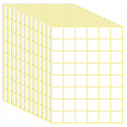 SELF-ADHESIVE LABELS SQUARE WHITE 25X25MM SCHOOL OFFICE 1440PCS