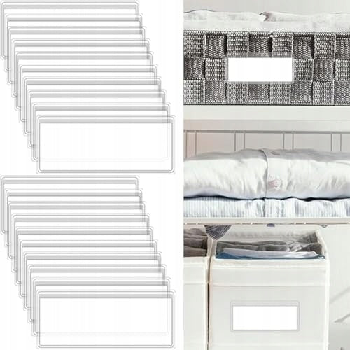 SELF-ADHESIVE LABELS WITH FLASHCARD TRANSPARENT ORGANIZATION OFFICE HOME 30 PCS Manufacturer code Bez marki