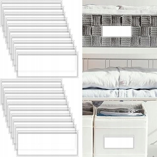 SELF-ADHESIVE LABELS WITH FLASHCARD TRANSPARENT ORGANIZATION OFFICE HOME 30 PCS