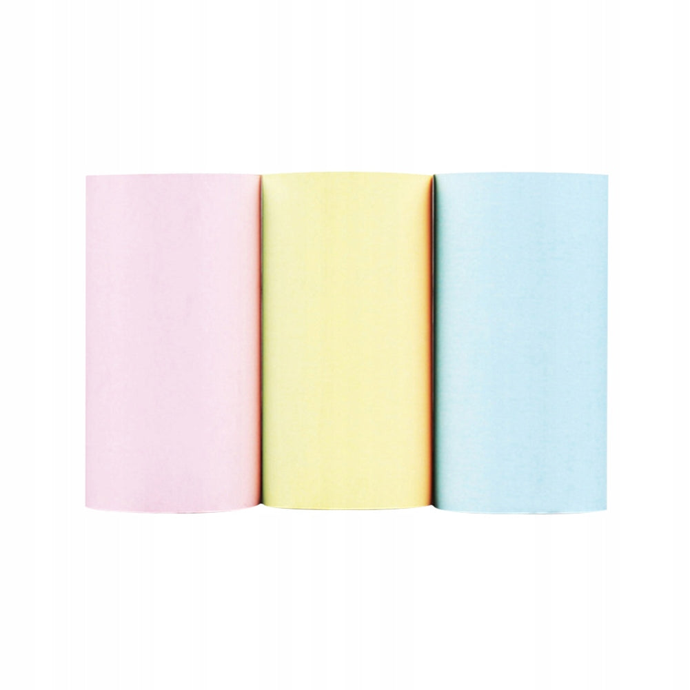 SELF-ADHESIVE PAPER COLORED ROLL CARTRIDGES FOR MINI PRINTER PRINTŚ 3PCS