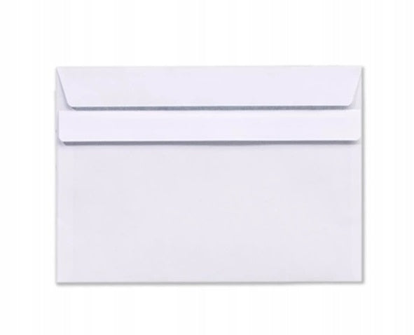 SELF-ADHESIVE PAPER ENVELOPE WITH STRIP WHITE C6 HK a'50pcs.