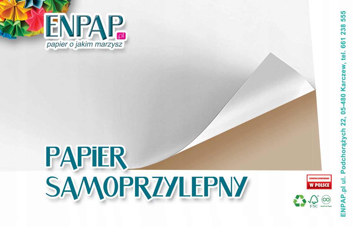SELF-ADHESIVE PAPER WHITE SEMI-FLASH A4 10 SHEETS FOR LABEL PRINTER
