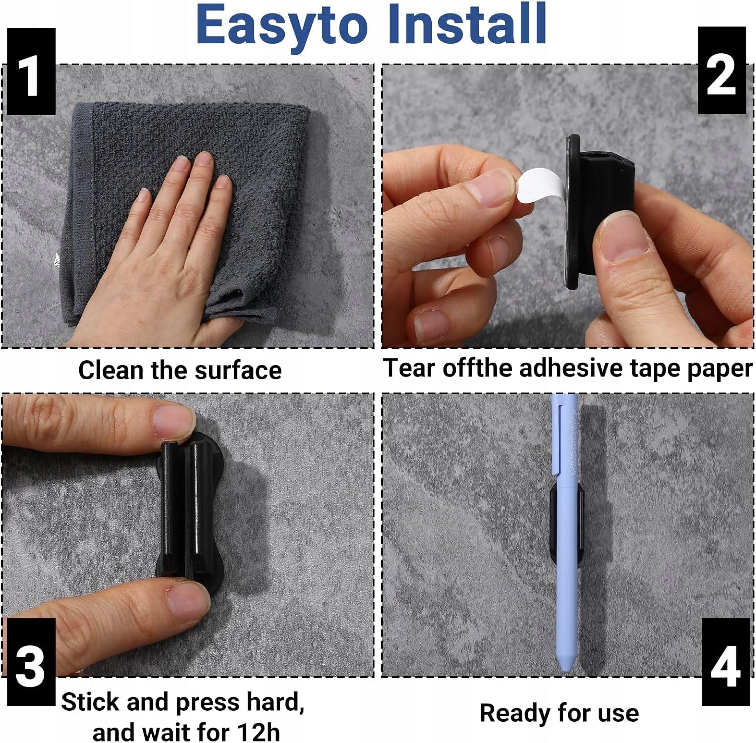 SELF ADHESIVE PEN HOLDER WALL DESK SET OF 6 Manufacturer code 5908032104169