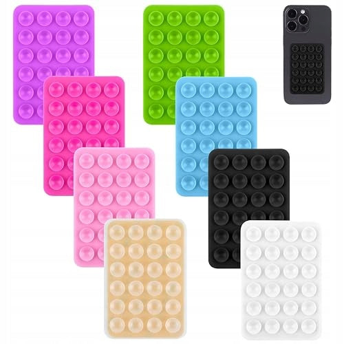 SELF ADHESIVE PHONE HOLDER FOR CASE SUCTION CUP GRIP 8 PIECES silicone