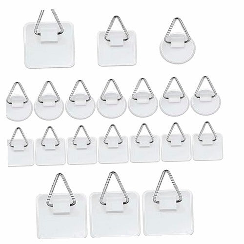 SELF ADHESIVE PLATE HANGERS 20 PCS SET WITHOUT DRILLING