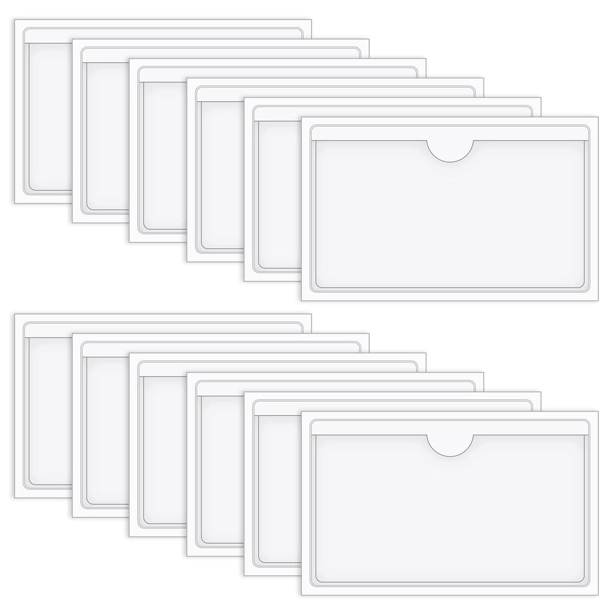 SELF-ADHESIVE POCKET 12 PIECES OF SELF-ADHESIVE LABEL HOLDERS FOR THE KITCHEN