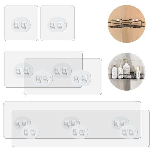 SELF ADHESIVE SHOWER HOOKS SET OF 6 KITCHEN BATHROOM Brand no brand