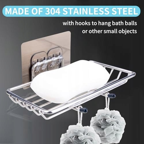 SELF ADHESIVE STEEL SOAP DISH FOR SHOWER HOOKS 2 PCS STEEL Manufacturer code SWC5908151181874