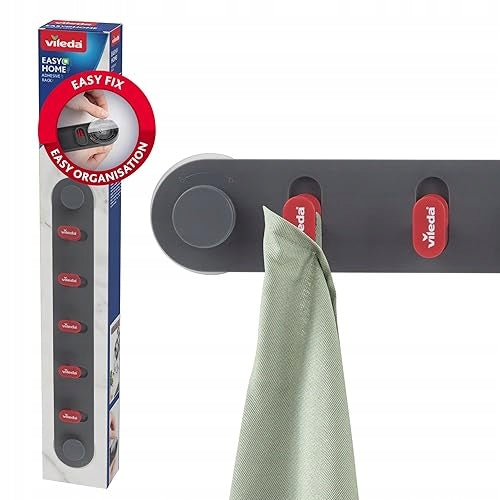 SELF ADHESIVE STRIP WITH HOOKS FOR BATHROOM KITCHEN 5 PIECES STRONG