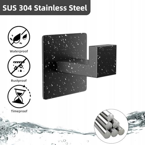 SELF ADHESIVE TOWEL HOOKS STAINLESS STEEL FOR BATHROOM 2 PACK Manufacturer code SWC5908151005729