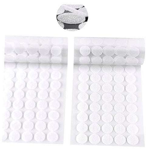 SELF ADHESIVE VELCRO DOTS FOR ORGANIZATION 510 PAIRS WHITE Leather