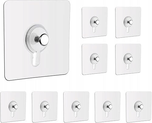 SELF ADHESIVE WALL HOOKS FOR PAINTINGS WITHOUT DRILLING 12 PCS. metal