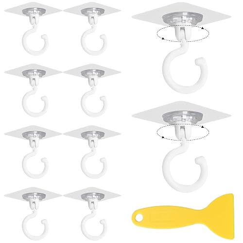 SELF-ADHESIVE WALL HOOKS ROTATING 360 WATERPROOF TRANSPARENT 9