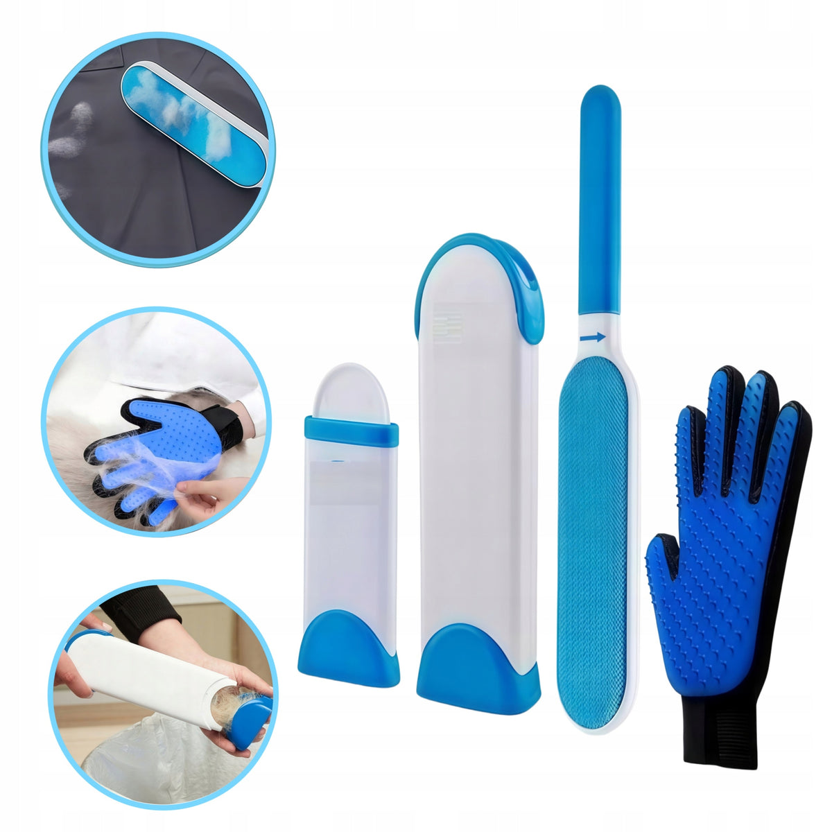 SELF-CLEANING BRUSH FOR HAIR REMOVAL