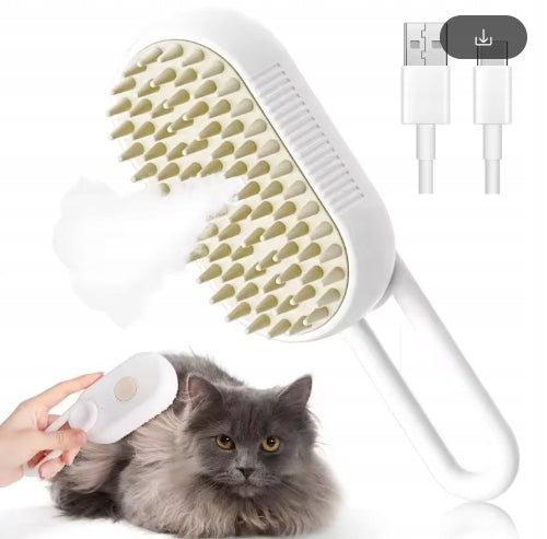 SELF-CLEANING ELECTRIC DOG STEAM BRUSH FOR HAIR CARE