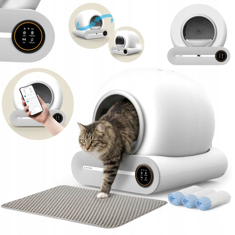 SELF-CLEANING LITTER BOX AUTOMATIC FOR CAT KIANO LUNA SMART WIFI