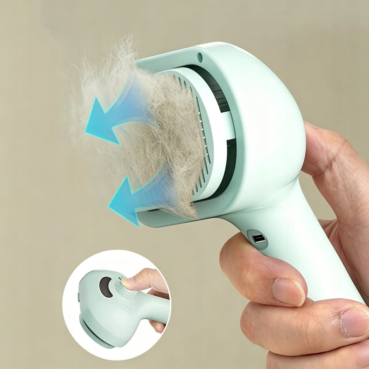SELF-CLEANING STEAM BRUSH FOR COMBING CAT DOG HAIR CARE Manufacturer code SZCZOTKA PAROWA DLA PSA KOTA DO CZESANIA