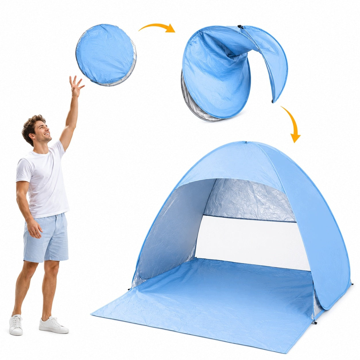 SELF-FOLDING BEACH TENT POP-UP PORTABLE FOR BEACH UV+ FOR HOLIDAYS Manufacturer code Namiot Plażowy