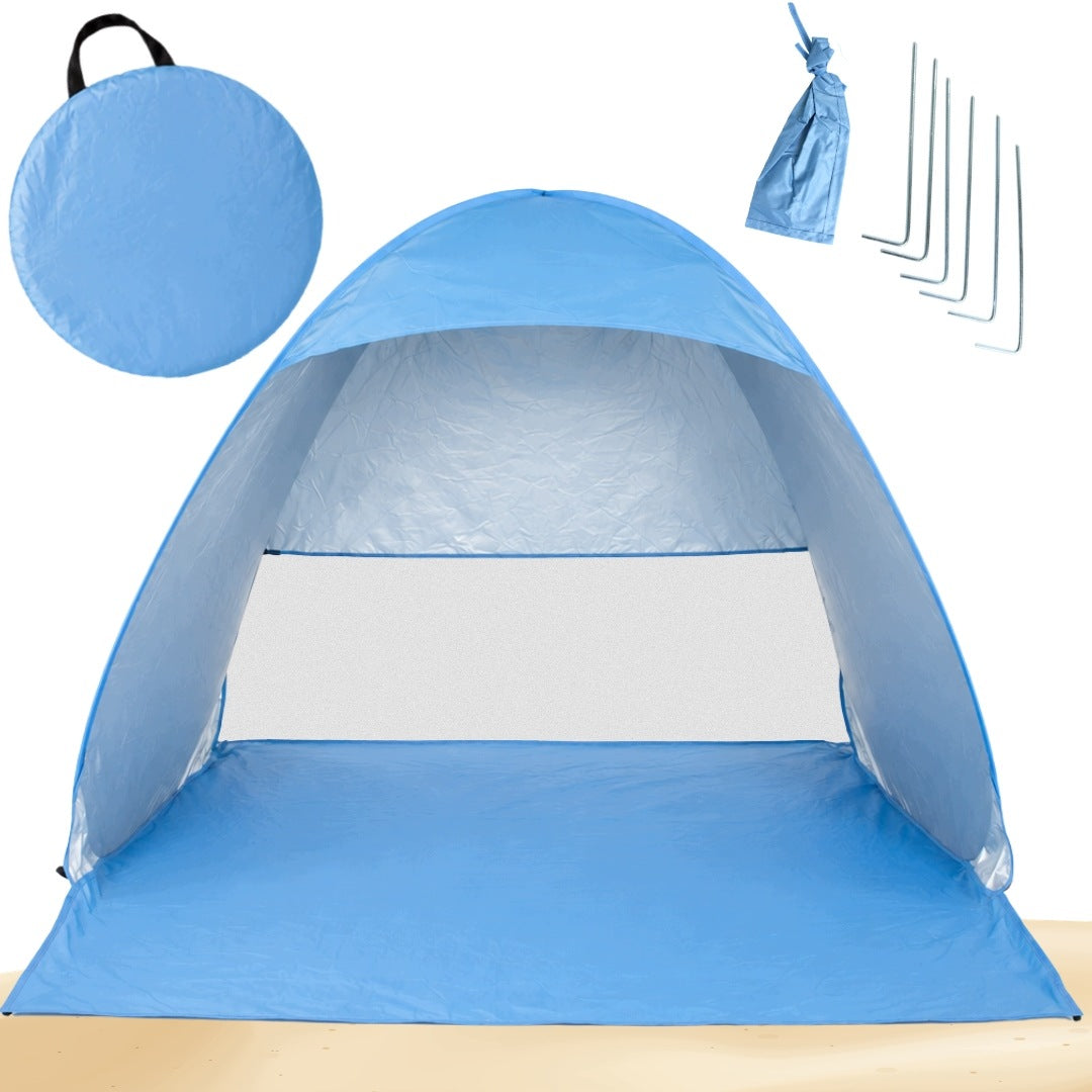 SELF-FOLDING BEACH TENT POP-UP PORTABLE FOR BEACH UV+ FOR HOLIDAYS