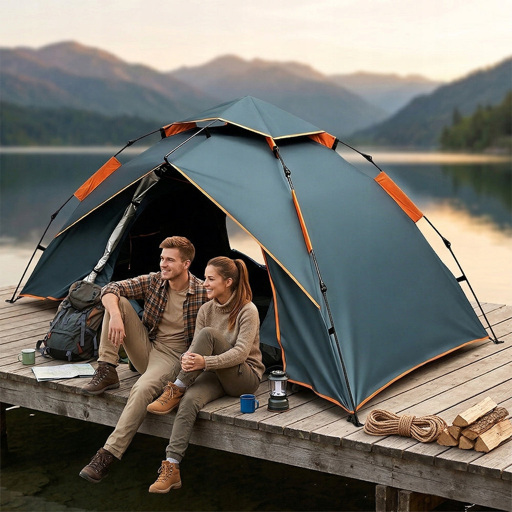 SELF-FOLDING TENT 1-2 PERSONS 225x135x110cm FOR CAMPING AND HIKING Manufacturer code Namiot turystyczny