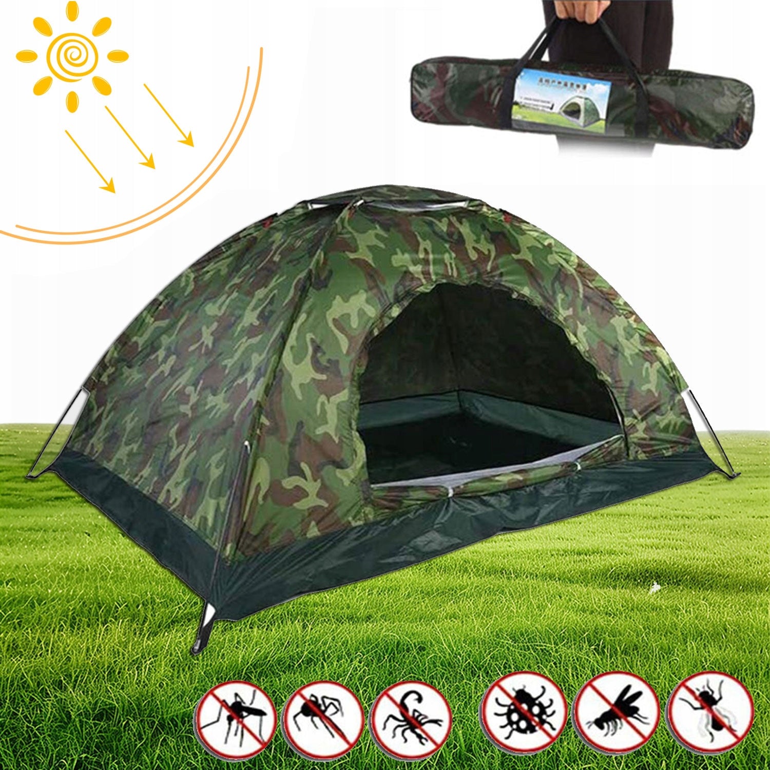 SELF-FOLDING TENT 2-PERSON 200 x150 x110 CM CAMPING Manufacturer code NAMIOT KEMPINGOWY 2-OSOBOWY