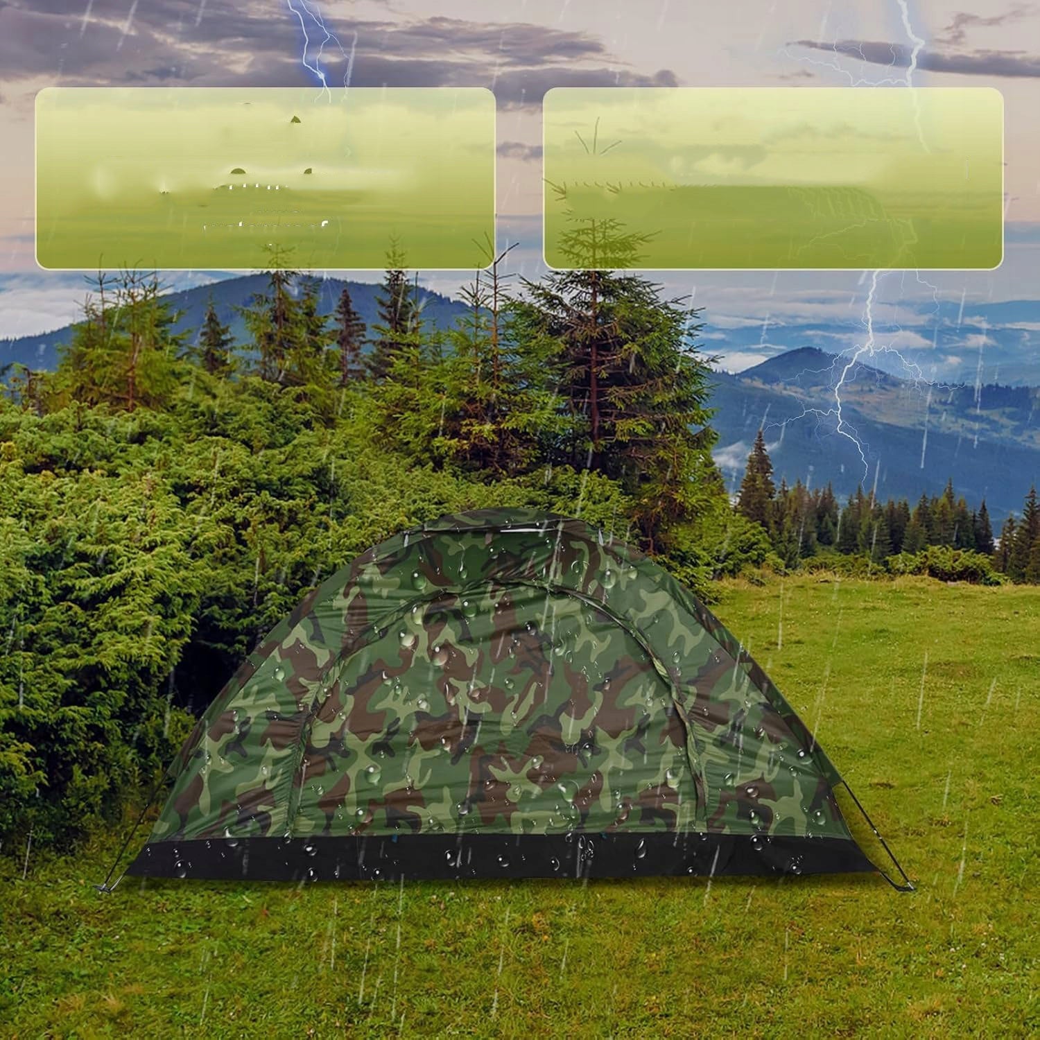 SELF-FOLDING TENT 2-PERSON 200 x150 x110 CM CAMPING Number of people 2