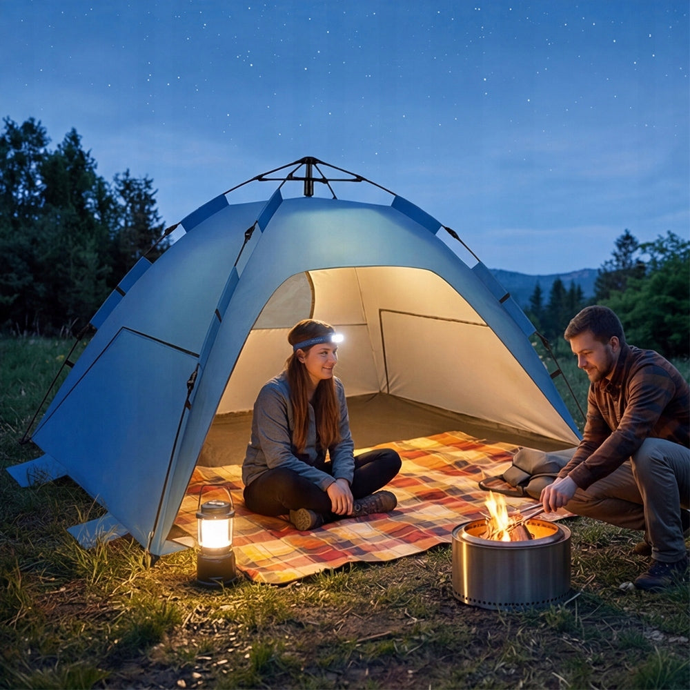 SELF-FOLDING TOURIST TENT FOR CAMPING BEACH WITH SCREEN WINDOW Waterproofness 2000 mm