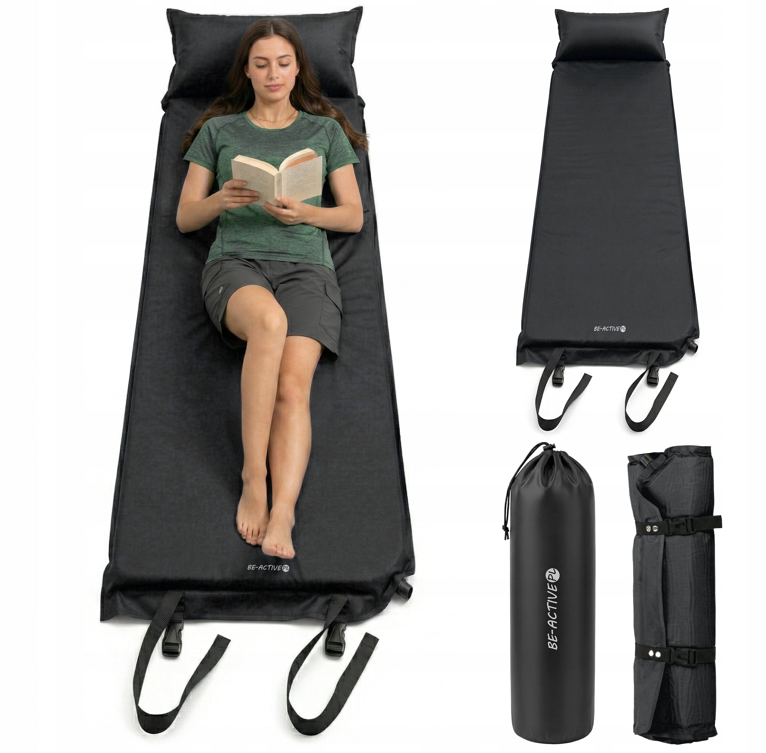 SELF-INFLATING MAT MATTRESS MAT WITH TOURIST PILLOW THICK CAMPING
