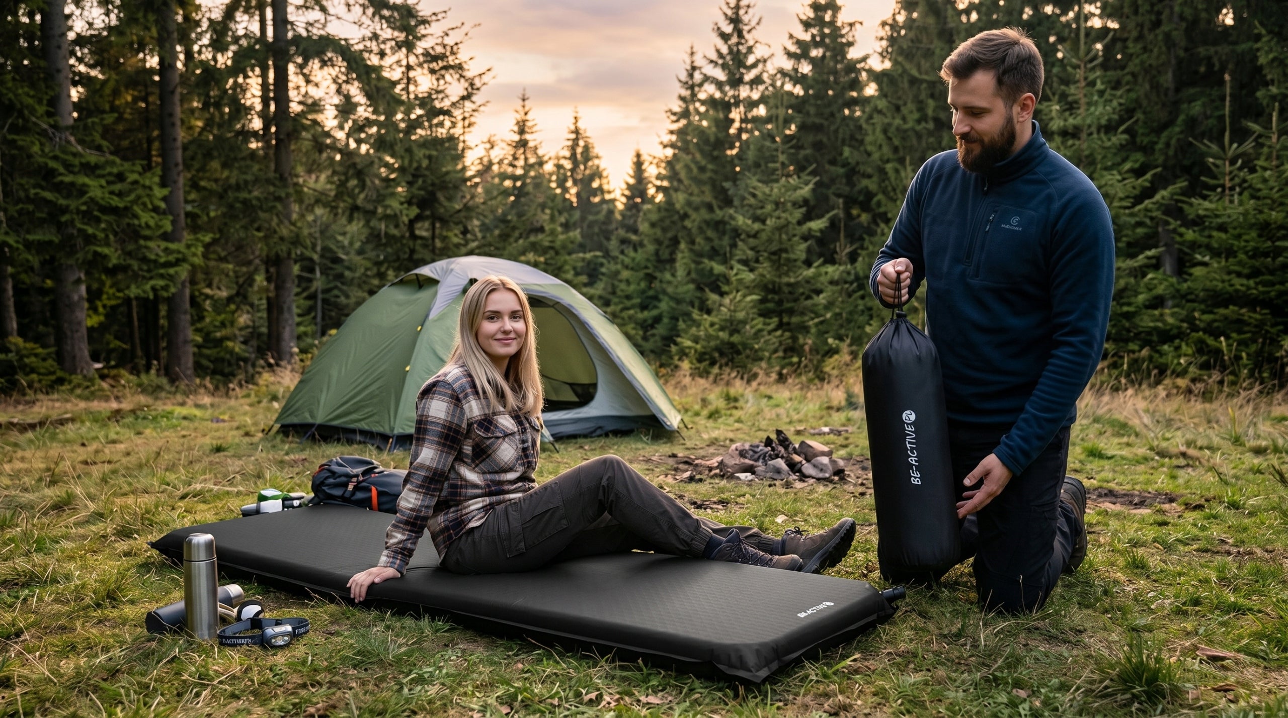 SELF-INFLATING MAT MATTRESS TOURIST MAT THICK CAMPING Packaging status original