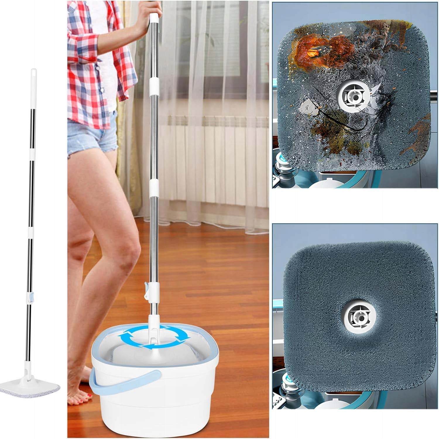 SELF-PRIMING BUCKET AND ROTARY MOP 360 TURBO TELESCOPIC + 4 OVERLAYS Manufacturer code FWQAV8H