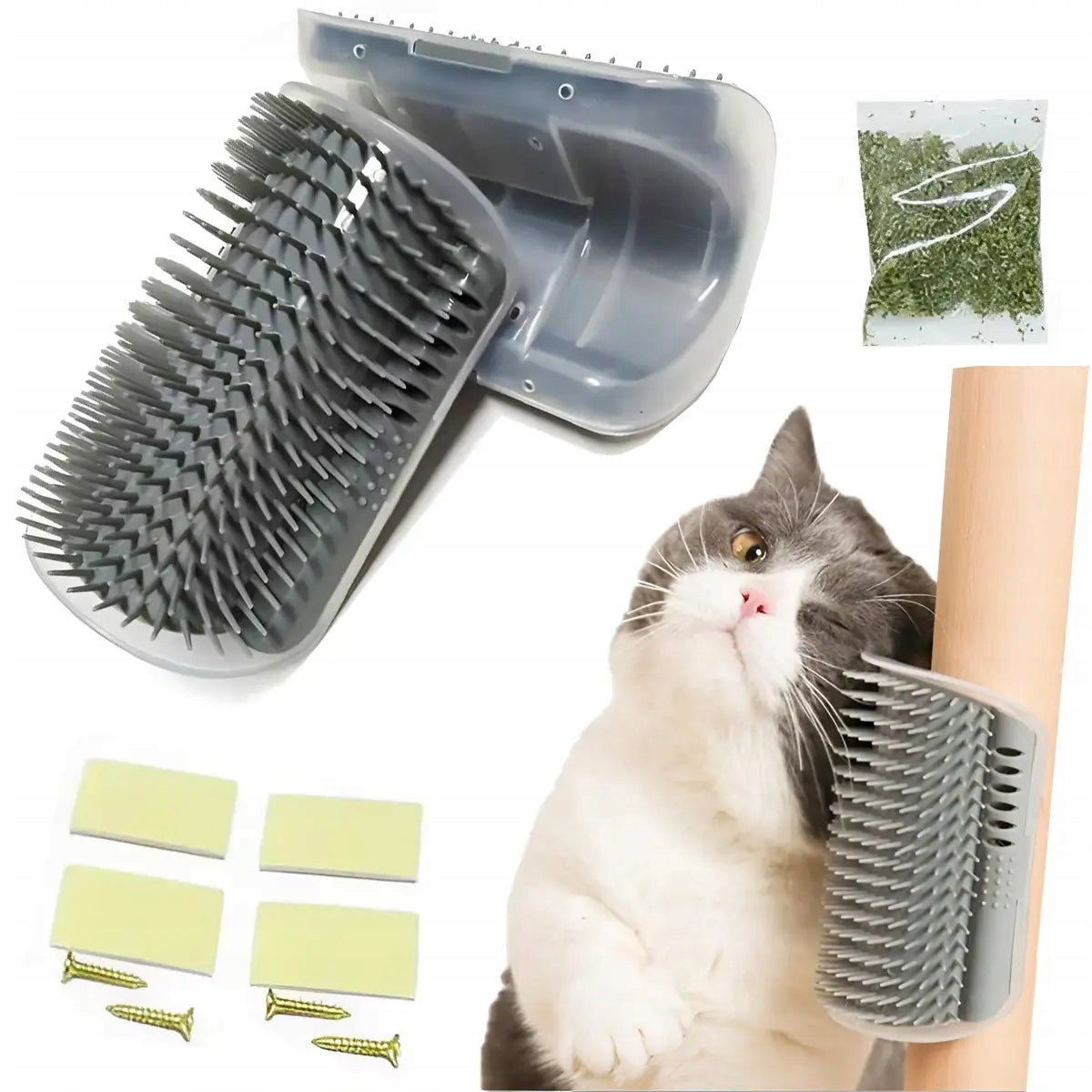 SELF-SERVICE CAT brush FOR CHAIR WALL 13 cm + CATNIP