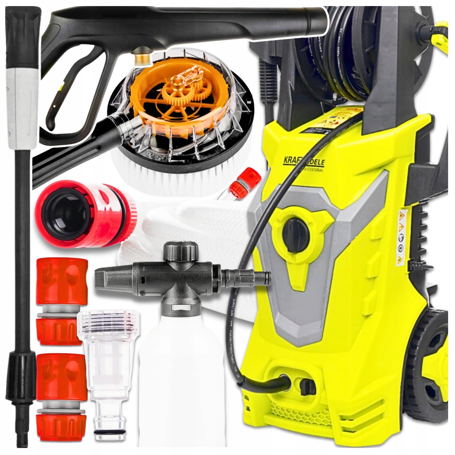 SELF-SUCTION PRESSURE WASHER 280 BAR PUMP STRONG INDUCTION POWER SET 2800W