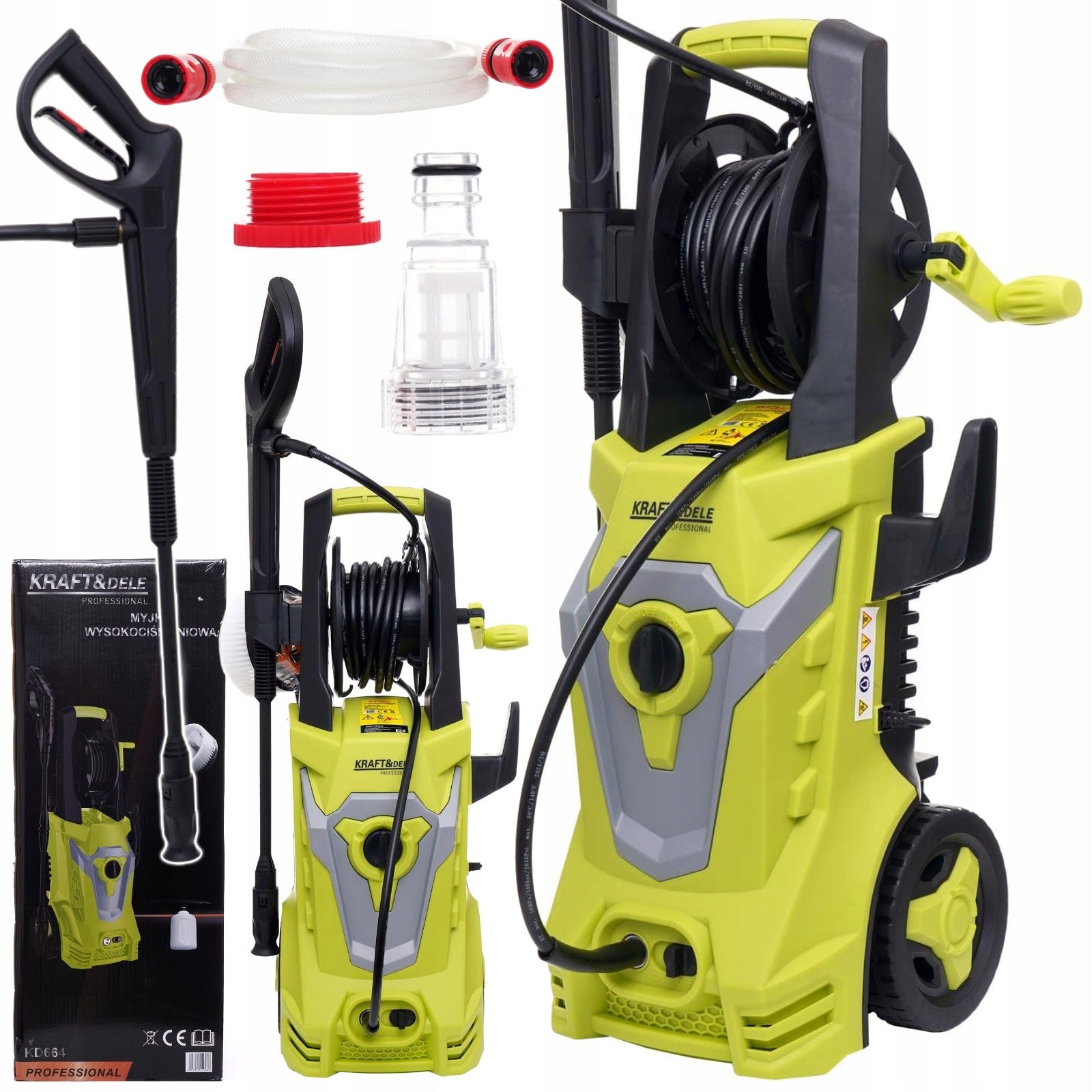 SELF-SUCTION PRESSURE WASHER 280BAR 2800W 6l/min ALUMINUM PUMP +ACCESSORIES