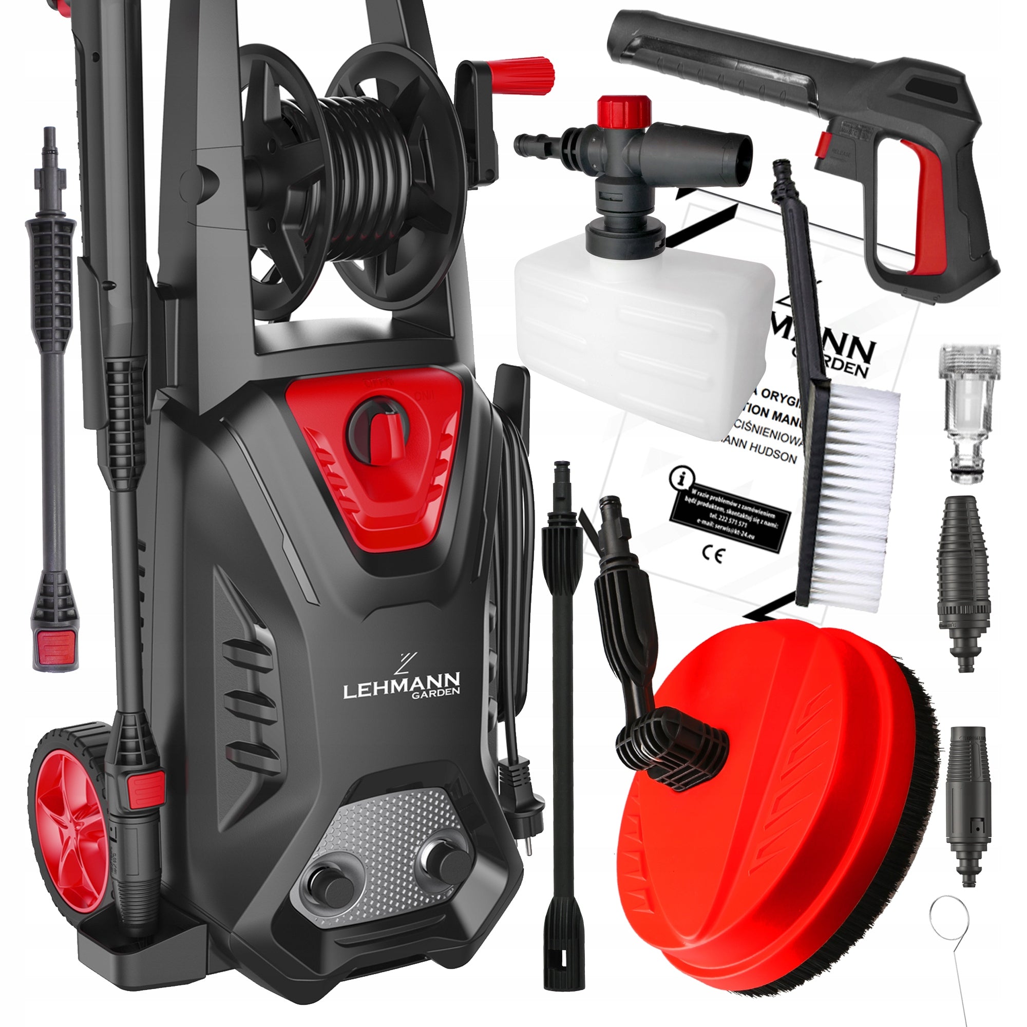 SELF SUCTION PRESSURE WASHER HUDSON 260BAREW ALU PUMP SET PATIO BRUSH