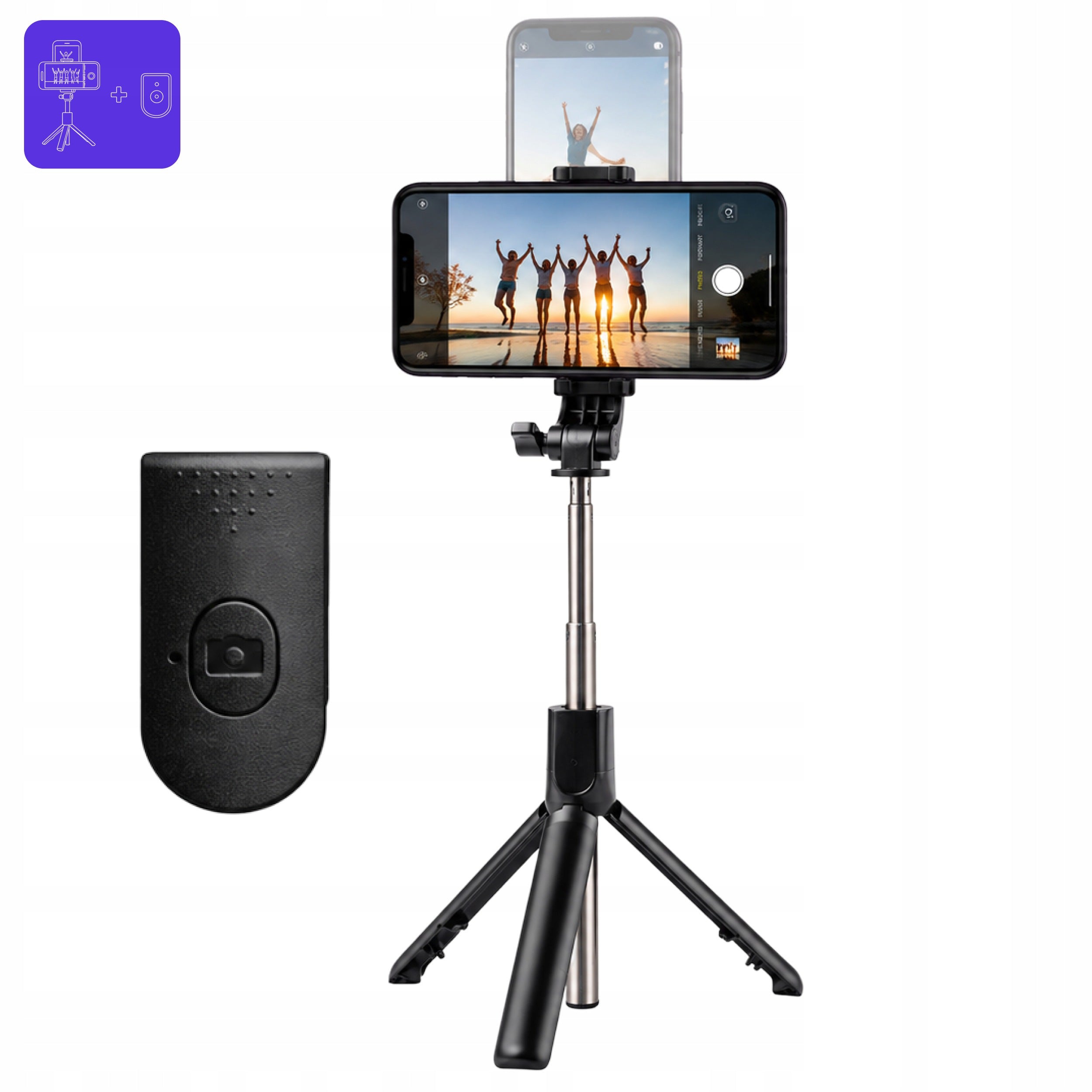 SELFIE STICK PHONE TRIPOD WITH REMOTE CONTROL TRIPOD BLUETOOTH HOLDER Packaging status original