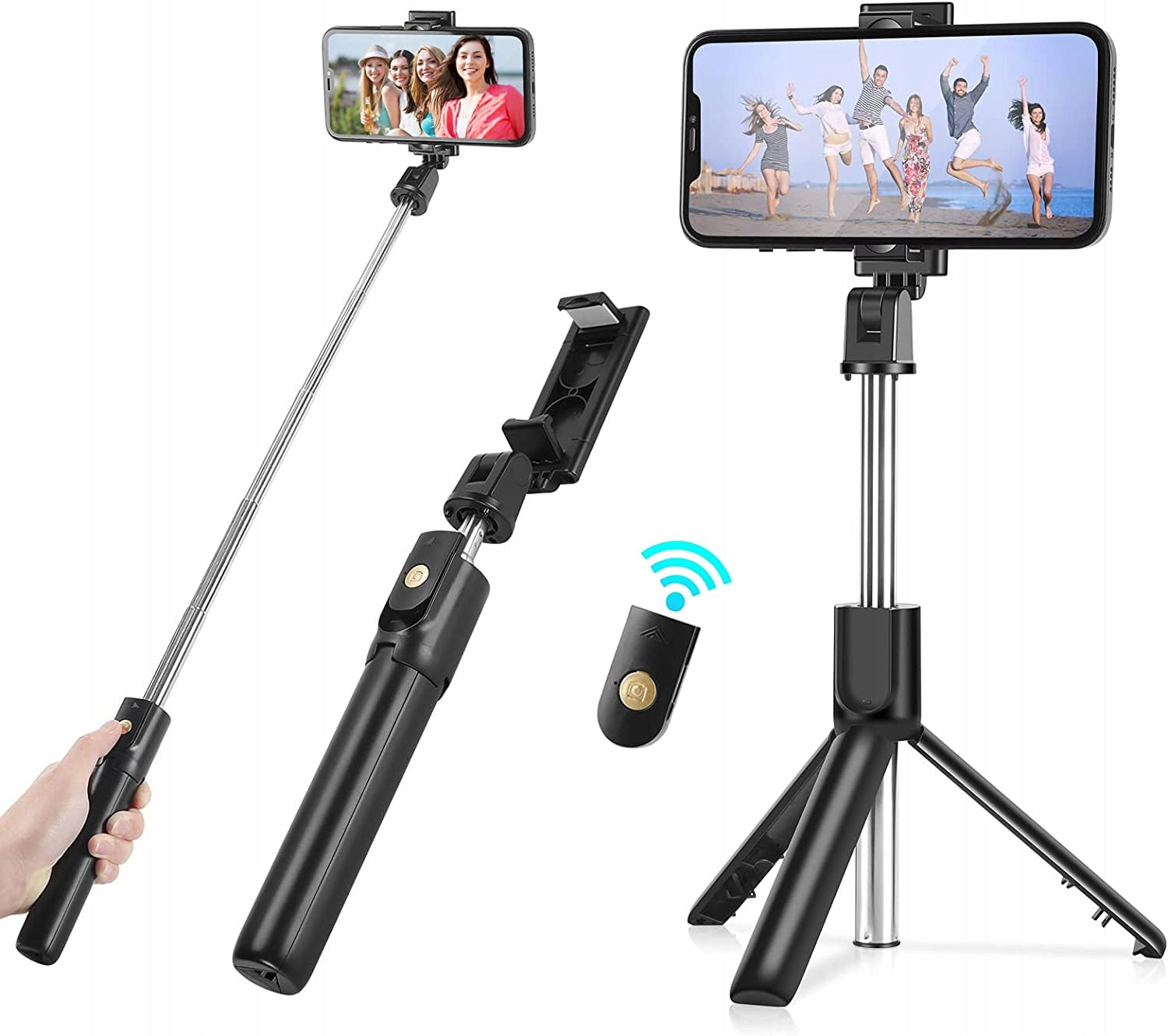 SELFIE STICK TELESCOPIC EXTENDABLE SELFIE STICK Stick with Bluetoot Tripod