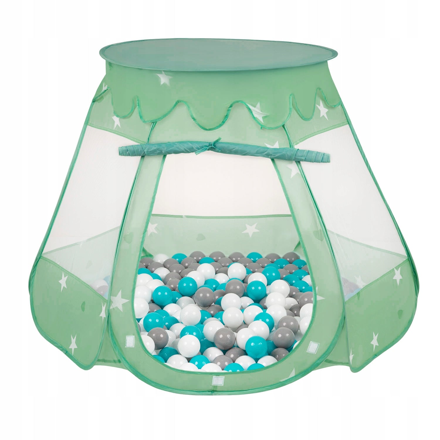 Pop-Up-Zelt mit Plastikbällen, Mint, 105x90 cm, 600 Bälle 
