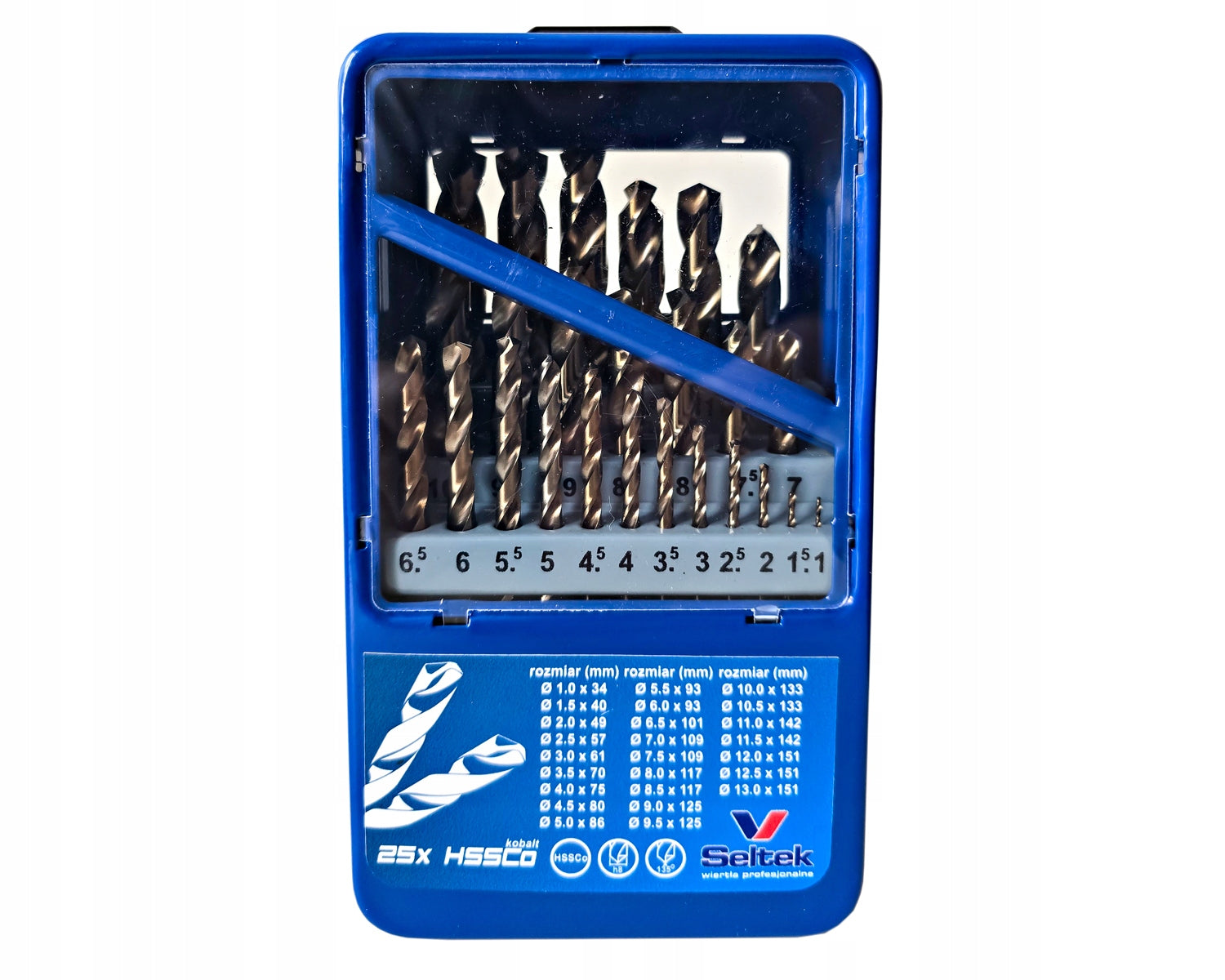 SELTEK Set of drill bits for metal HSS-Co 1 - 13 mm 25 pcs. EAN (GTIN) 5907022331745