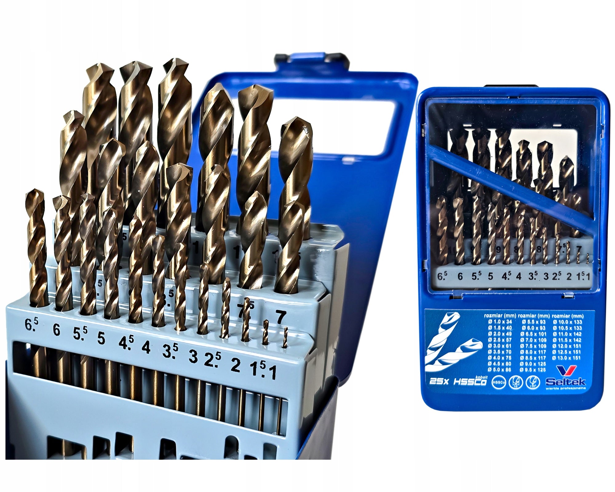 SELTEK Set of drill bits for metal HSS-Co 1 - 13 mm 25 pcs.