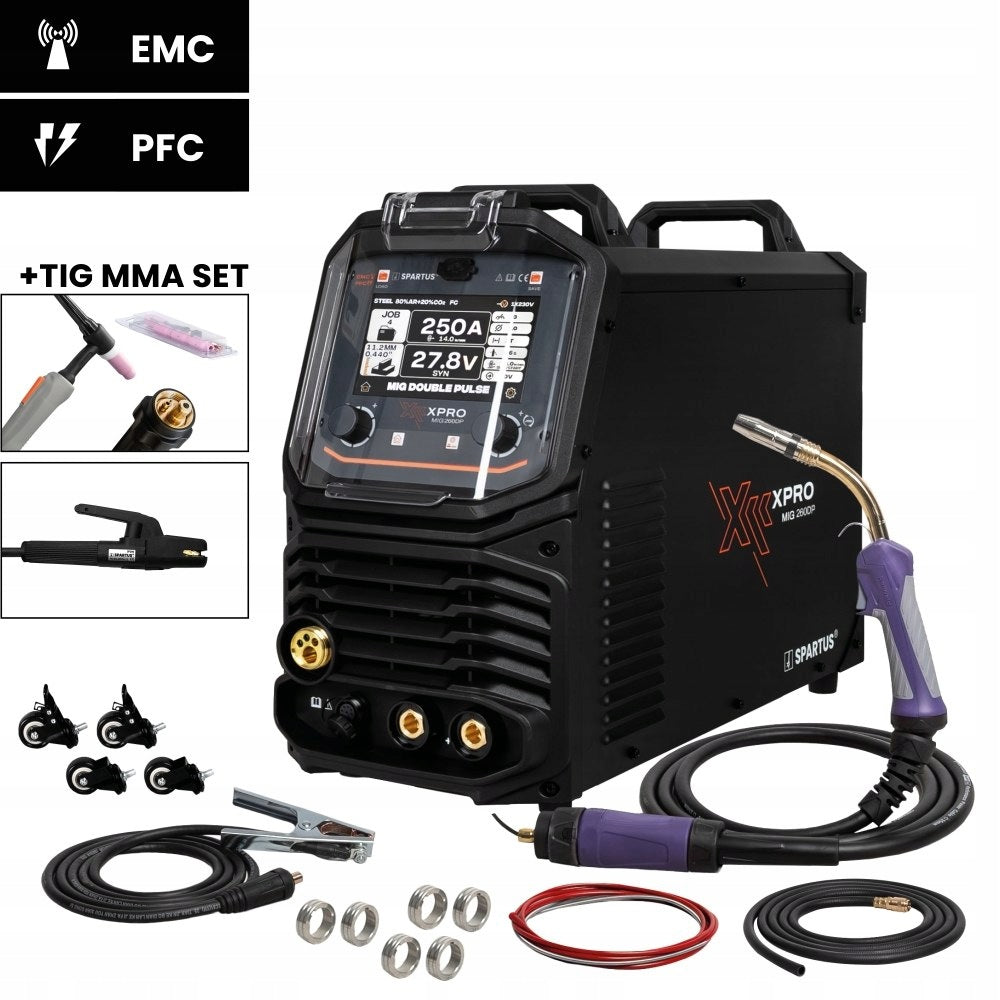 SEMI-AUTOMAT SPARTUS XPro MIG 260 DUAL PULSE 230V 250A + TIG package