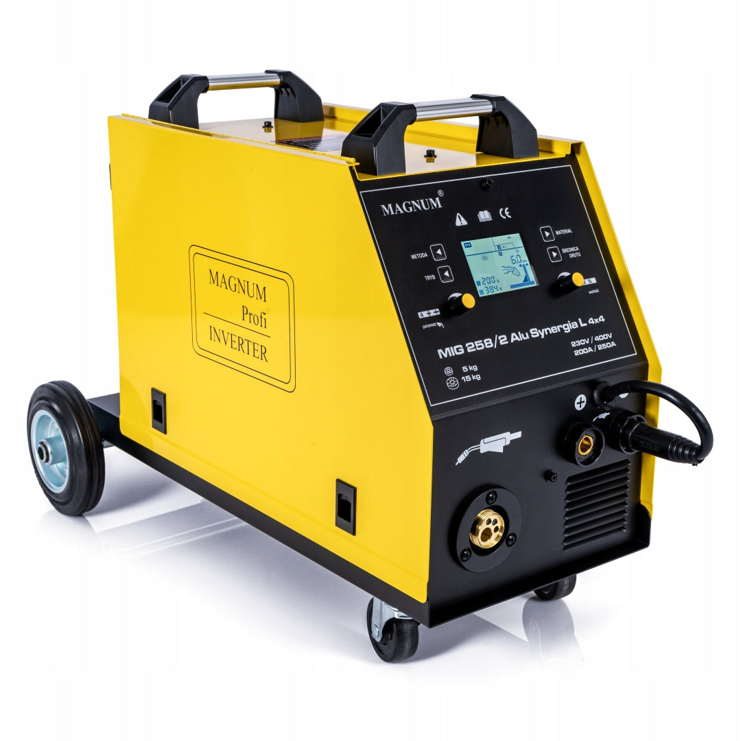 SEMI-AUTOMATIC INVERTER MIGOMAT MIG258/2 ALU SYNERGY L 4X4 MMA, 230/400 MAGNUM