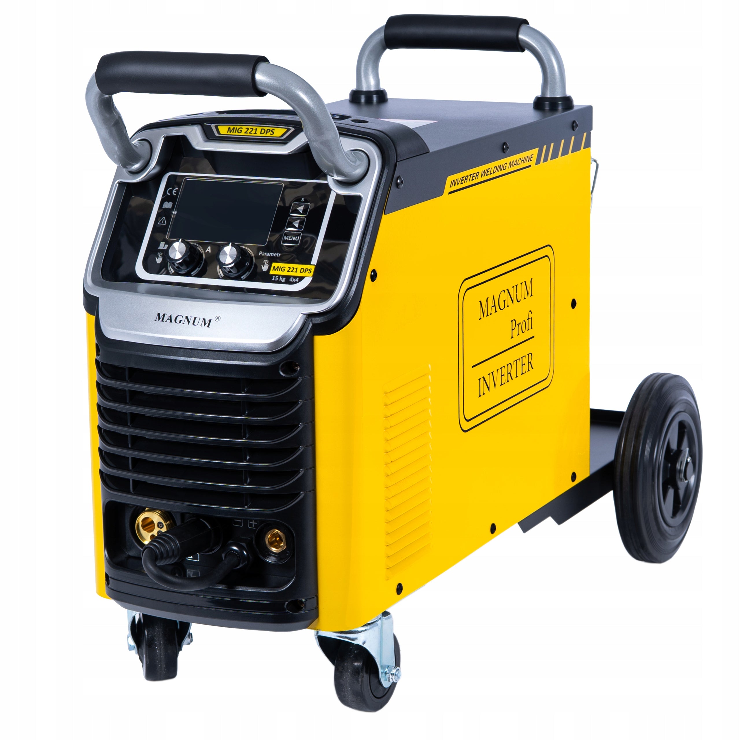SEMI-AUTOMATIC WELDER MIG 221 DUAL PULSE SYNERGY 4x4 15kg 200A/60% MAGNUM Brand Magnum