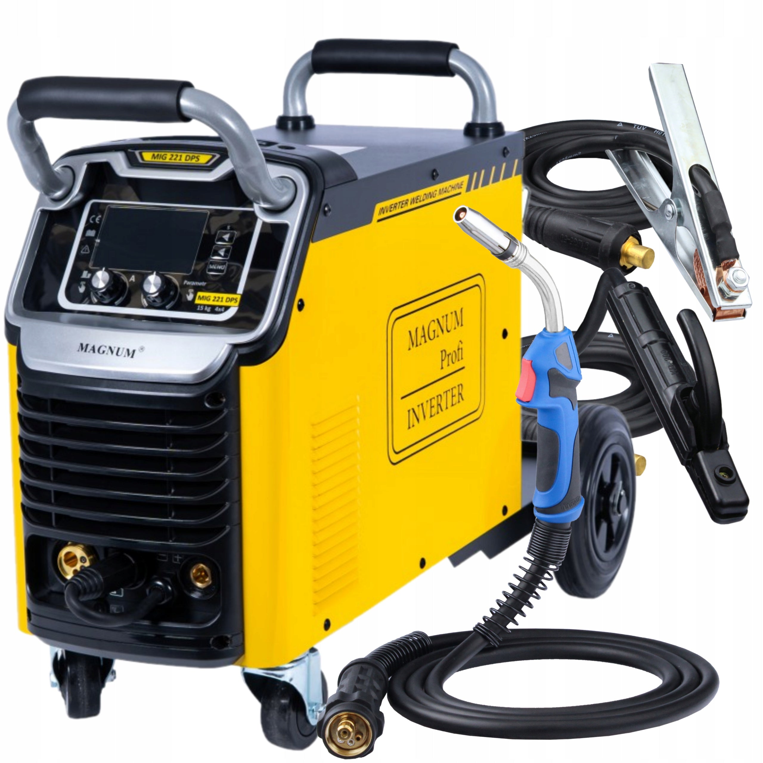 SEMI-AUTOMATIC WELDER MIG 221 DUAL PULSE SYNERGY 4x4 15kg 200A/60% MAGNUM