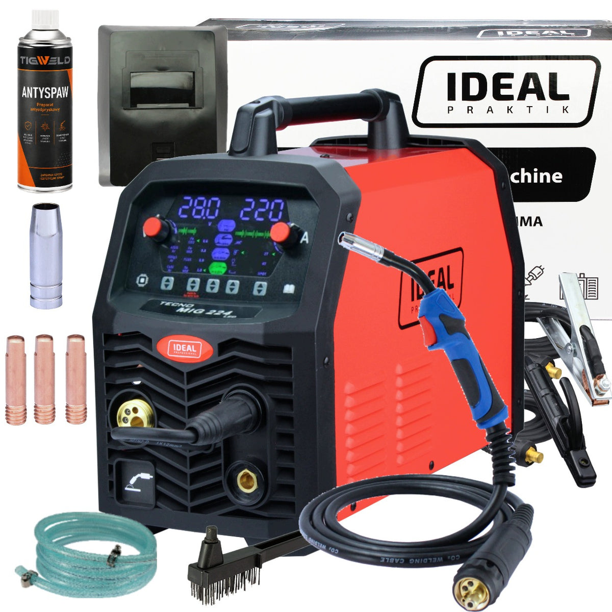 SEMI-AUTOMATIC WELDER MIGOMAT 4x4 MIG ALU MMA TIG 200A 230V 224LED