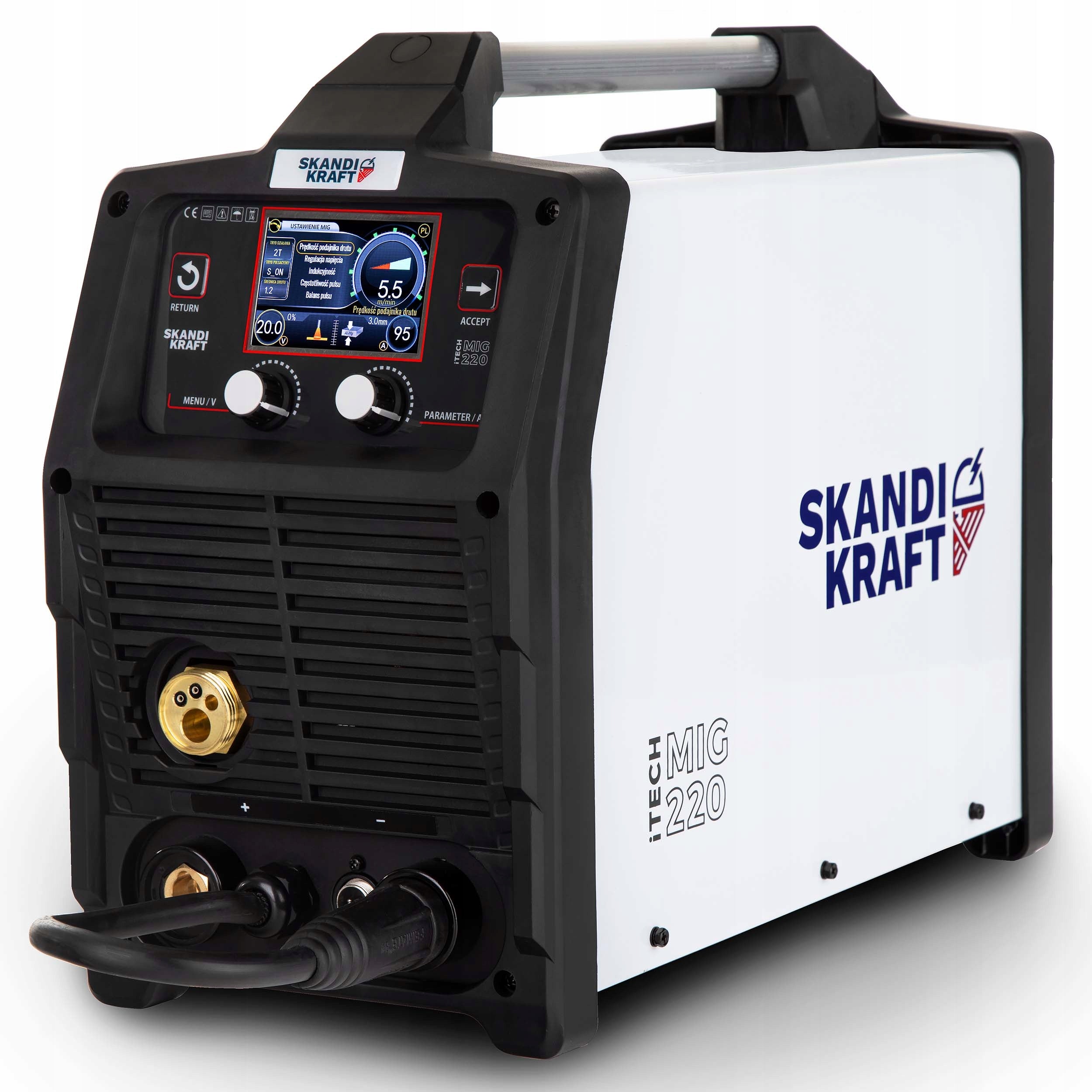 SEMI-AUTOMATIC WELDER MIGOMAT MIG/TIG/MMA iTECH MIG 220 DP 200A SKANDI KRAFT Manufacturer code iTECH MIG 220