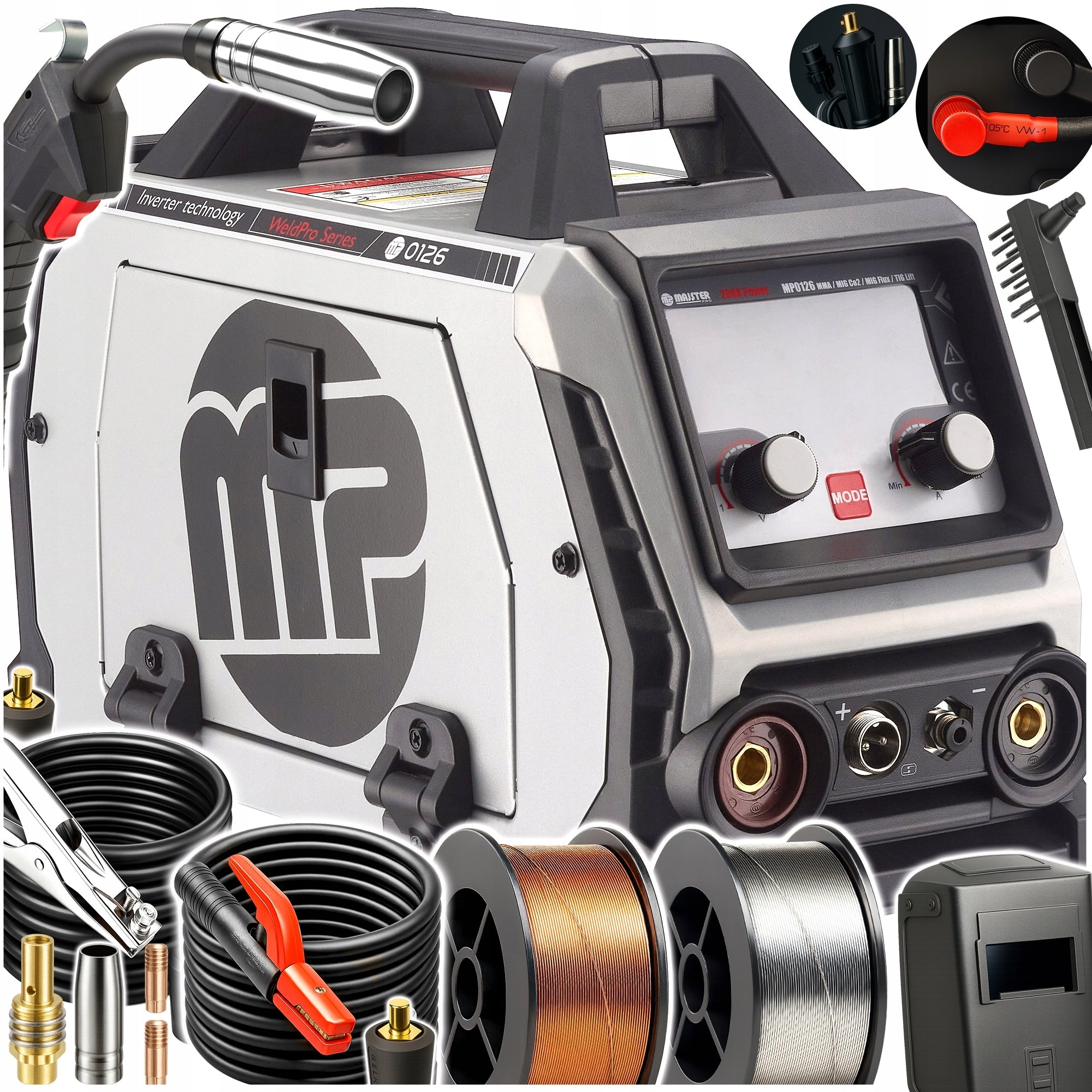 SEMI-AUTOMATIC WELDING INVERTER WELDING MACHINE MIG/MAG MMA TIG 200KVA 230V