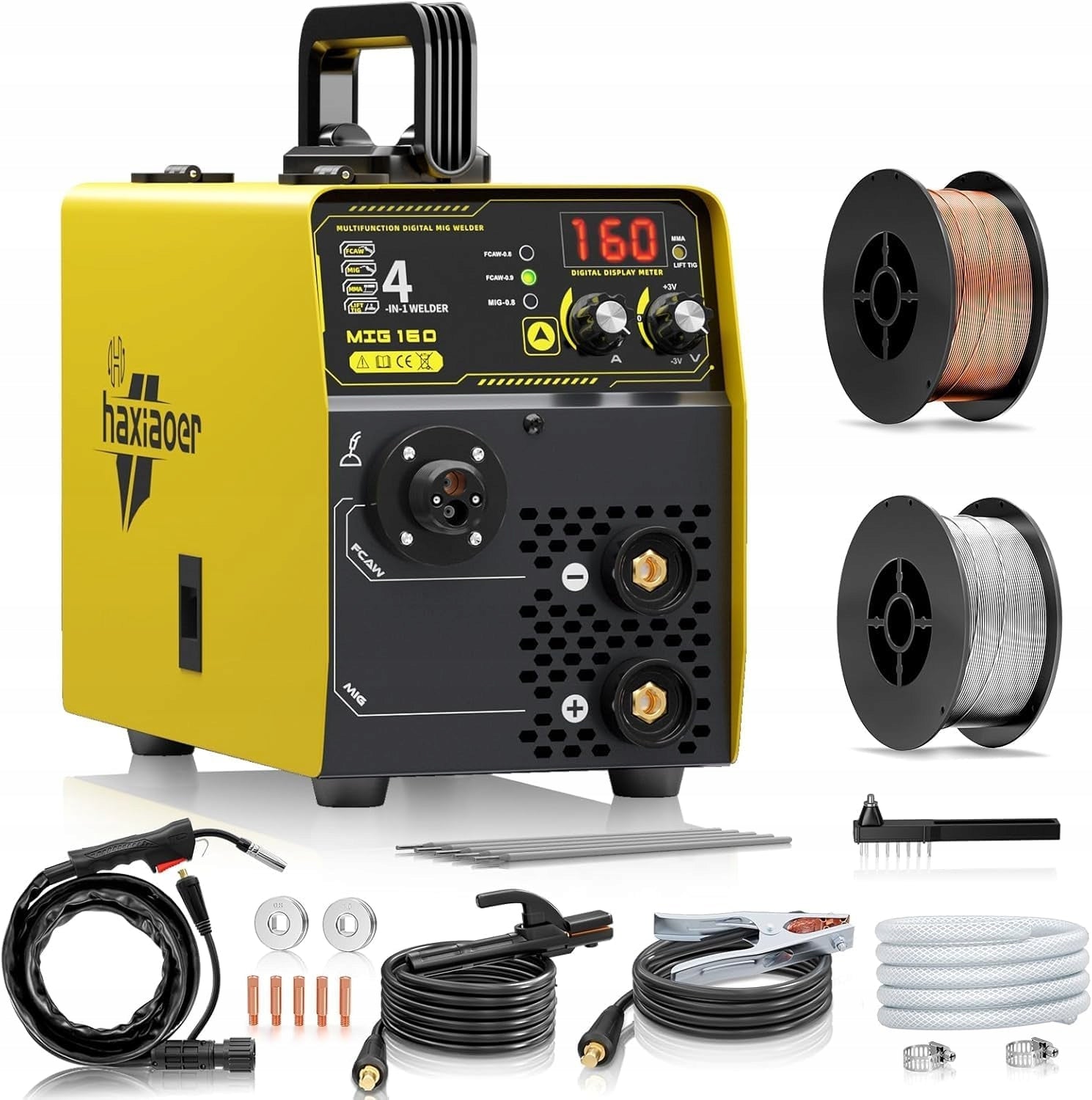SEMI-AUTOMATIC WELDING MACHINE HAXIAOER MIG160A 4 IN 1 INVERTER MIG ARC TIG